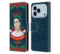 Head Case Designs Licenza Ufficiale Frida Kahlo Viva La Vida Icone Custodia Portafoglio in Pelle Compatibile con Apple iPhone 17 Pro