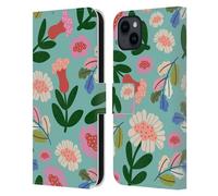 Head Case Designs Licenza Ufficiale Gabriela Thomeu Super Bloom Floreale Custodia Portafoglio in Pelle Compatibile con Apple iPhone 15 Plus