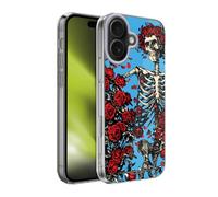 Head Case Designs Licenza Ufficiale Grateful Dead Bertha Teschio Rose Tendenze Custodia in Gel [Protezione di Grado Militare] Compatibile con Apple iPhone 17