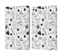 Head Case Designs Licenza Ufficiale Haroulita Emblemi di Scuola Modelli 2 Custodia Portafoglio in Pelle Compatibile con Apple iPad Air 13 2024/2025