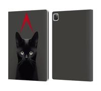 Head Case Designs Licenza Ufficiale Haroulita Gatto Nero Animali Arte Mista Custodia Portafoglio in Pelle Compatibile con Apple iPad PRO 12.9 2020/2021/2022