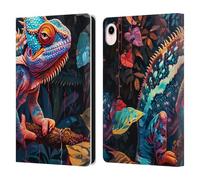 Head Case Designs Licenza Ufficiale Haroulita Iguana Animali Arte Mista Custodia Portafoglio in Pelle Compatibile con Apple iPad Mini (2021/2024)