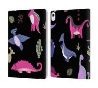 Head Case Designs Licenza Ufficiale Haroulita La Notte dei Dinos Foresta Custodia Portafoglio in Pelle Compatibile con Apple iPad Air 13 2024/2025