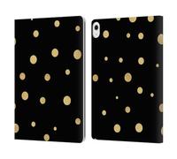 Head Case Designs Licenza Ufficiale Haroulita Punti d'oro Accento d'oro Custodia Portafoglio in Pelle Compatibile con Apple iPad Air 13 2024/2025