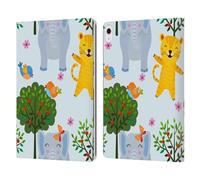 Head Case Designs Licenza Ufficiale Haroulita Tigre Ed Elefante Foresta Custodia Portafoglio in Pelle Compatibile con Apple iPad Air 13 2024/2025
