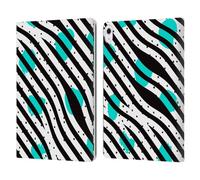 Head Case Designs Licenza Ufficiale Haroulita Zebra Punti Arte Astratta Custodia Portafoglio in Pelle Compatibile con Apple iPad Air 13 2024/2025
