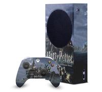 Head Case Designs Licenza Ufficiale Harry Potter Castello Grafica Pacchetto Console Da Gioco Wrap E Pelle Per Controller Compatibile con Xbox Series S Console & Controller Bundle