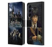 Head Case Designs Licenza Ufficiale Harry Potter Castello Sorcerer's Stone II Custodia Portafoglio in Pelle Compatibile con Samsung Galaxy A35 5G