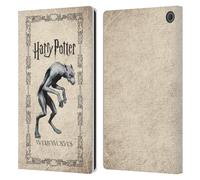 Head Case Designs Licenza Ufficiale Harry Potter Creature Lupi Mannari Prisoner of Azkaban III Custodia Portafoglio in Pelle Compatibile con Amazon Fire Max 11 2023