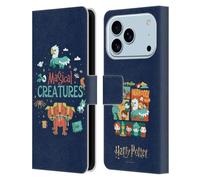 Head Case Designs Licenza Ufficiale Harry Potter Creature Magiche Deathly Hallows I Custodia Portafoglio in Pelle Compatibile con Apple iPhone 17 PRO