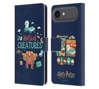 Head Case Designs Licenza Ufficiale Harry Potter Creature Magiche Deathly Hallows I Custodia Portafoglio in Pelle Compatibile con Apple iPhone 17 Air