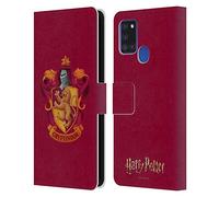 Head Case Designs Licenza Ufficiale Harry Potter Cresta Gryffindor Chamber of Secrets I Custodia Portafoglio in Pelle Compatibile con Samsung Galaxy A21s (2020)
