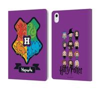 Head Case Designs Licenza Ufficiale Harry Potter Cresta Hogwarts Deathly Hallows I Custodia Portafoglio in Pelle Compatibile con Apple iPad Air 11 2020/2022/2024/2025