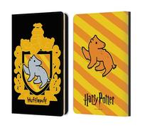 Head Case Designs Licenza Ufficiale Harry Potter Cresta Hufflepuff Deathly Hallows I Custodia Portafoglio in Pelle Compatibile con Amazon Kindle 11th Gen 6in 2022