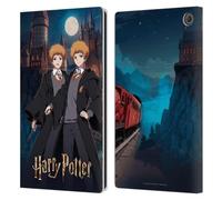 Head Case Designs Licenza Ufficiale Harry Potter Fred E George Weasley Celebrazione Anime Custodia Portafoglio in Pelle Compatibile con Amazon Fire Max 11 2023