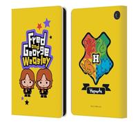 Head Case Designs Licenza Ufficiale Harry Potter Fred & George Weasley Deathly Hallows XXVIII Custodia Portafoglio in Pelle Compatibile con Amazon Fire 7 2022