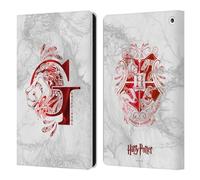 Head Case Designs Licenza Ufficiale Harry Potter Gryffindor Aguamenti Deathly Hallows IX Custodia Portafoglio in Pelle Compatibile con Fire HD 8/Fire HD 8 Plus 2020