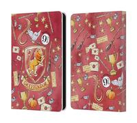 Head Case Designs Licenza Ufficiale Harry Potter Gryffindor Modello Deathly Hallows XIII Custodia Portafoglio in Pelle Compatibile con Amazon Kindle 11th Gen (2024)