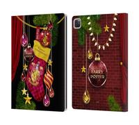 Head Case Designs Licenza Ufficiale Harry Potter Gryffindor Ornamenti Natalizie Custodia Portafoglio in Pelle Compatibile con Apple iPad PRO 12.9 2020/2021/2022