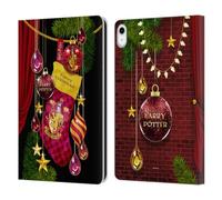 Head Case Designs Licenza Ufficiale Harry Potter Gryffindor Ornamenti Natalizie Custodia Portafoglio in Pelle Compatibile con Apple iPad 10.9 2022/2025