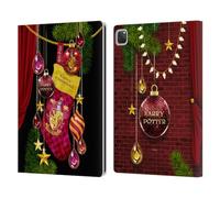 Head Case Designs Licenza Ufficiale Harry Potter Gryffindor Ornamenti Natalizie Custodia Portafoglio in Pelle Compatibile con Apple iPad PRO 13 M4 2024