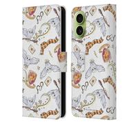 Head Case Designs Licenza Ufficiale Harry Potter Hedwig Owl Modello Deathly Hallows XIII Custodia Portafoglio in Pelle Compatibile con Apple iPhone 17