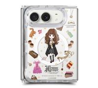Head Case Designs Licenza Ufficiale Harry Potter Hermione Granger Icone Magiche Custodia Antiurto [Protezione di Grado Militare] Compatibile con Apple iPhone Duo e Compatibile con MagSafe