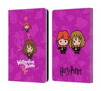 Head Case Designs Licenza Ufficiale Harry Potter Hermione Ron Incantesimo Deathly Hallows I Custodia Portafoglio in Pelle Compatibile con Amazon Kindle Paperwhite 6