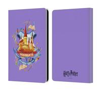 Head Case Designs Licenza Ufficiale Harry Potter Hogwarts Deathly Hallows II Custodia Portafoglio in Pelle Compatibile con Amazon Kindle Paperwhite 6