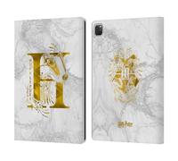 Head Case Designs Licenza Ufficiale Harry Potter Hufflepuff Aguamenti Deathly Hallows IX Custodia Portafoglio in Pelle Compatibile con Apple iPad PRO 13 M4 2024