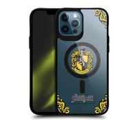 Head Case Designs Licenza Ufficiale Harry Potter Hufflepuff Case Black Shockproof Bumper Case [Military Grade Protection] Compatible with Apple iPhone 12 Pro Max and Compatible with MagSafe