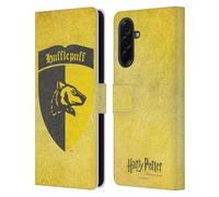 Head Case Designs Licenza Ufficiale Harry Potter Hufflepuff Cresta Sorcerer's Stone I Custodia Portafoglio in Pelle Compatibile con Samsung Galaxy A36 5G