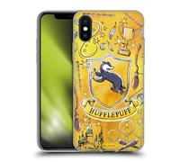 Head Case Designs Licenza Ufficiale Harry Potter Hufflepuff Modello Deathly Hallows XIII Custodia in Gel [Protezione di Grado Militare] Compatibile con Apple iPhone X/iPhone XS