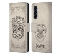 Head Case Designs Licenza Ufficiale Harry Potter Hufflepuff Pergamena Sorcerer's Stone I Custodia Portafoglio in Pelle Compatibile con Samsung Galaxy A56 5G