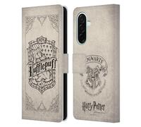 Head Case Designs Licenza Ufficiale Harry Potter Hufflepuff Pergamena Sorcerer's Stone I Custodia Portafoglio in Pelle Compatibile con Samsung Galaxy A26 5G