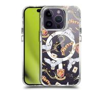 Head Case Designs Licenza Ufficiale Harry Potter Motivo Grifondoro Hedwig Icone Magiche Custodia Antiurto [Protezione di Grado Militare] Compatibile con Apple iPhone 14 PRO e Compatibile con MagSafe