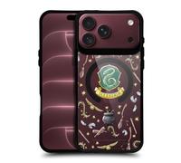 Head Case Designs Licenza Ufficiale Harry Potter Motivo Serpeverde Icone Magiche Cover Paraurti Nera Antiurto [Grado Militare] Compatibile con Apple iPhone 18 Pro Max e Compatibile con MagSafe