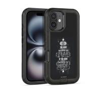 Head Case Designs Licenza Ufficiale Harry Potter Nothing To Fear Citazione Deathly Hallows XIV Custodia Antiurto Ultra Blindata compatibile con Apple iPhone 16