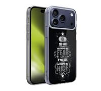 Head Case Designs Licenza Ufficiale Harry Potter Nothing To Fear Citazione Deathly Hallows XIV Custodia in Gel [Protezione di Grado Militare] Compatibile con Apple iPhone 17 PRO Max