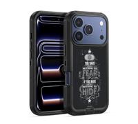Head Case Designs Licenza Ufficiale Harry Potter Nothing To Fear Citazione Deathly Hallows XIV Custodia Antiurto Ultra Blindata compatibile con Apple iPhone 17 Pro Max