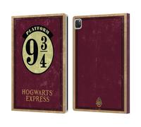 Head Case Designs Licenza Ufficiale Harry Potter Piattaforma 9 3/4 Tipografia delle Località Custodia Portafoglio in Pelle Compatibile con Apple iPad PRO 12.9 2020/2021/2022