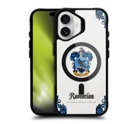 Head Case Designs Licenza Ufficiale Harry Potter Ravenclaw Case Black Shockproof Bumper Case [Military Grade Protection] Compatible with Apple iPhone 16 and Compatible with MagSafe