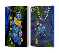 Head Case Designs Licenza Ufficiale Harry Potter Ravenclaw Ornamenti Natalizie Custodia Portafoglio in Pelle Compatibile con Apple iPad PRO 12.9 2020/2021/2022