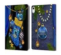 Head Case Designs Licenza Ufficiale Harry Potter Ravenclaw Ornamenti Natalizie Custodia Portafoglio in Pelle Compatibile con Apple iPad 10.9 2022/2025