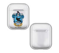 Head Case Designs Licenza Ufficiale Harry Potter Ravenclaw Stemmi E Scudi Trasparente Dura Cristallina Compatibile con Apple AirPods 1 1st Gen / 2 2nd Gen Charging Case