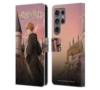 Head Case Designs Licenza Ufficiale Harry Potter Ron Weasley Celebrazione Anime Custodia Portafoglio in Pelle Compatibile con Samsung Galaxy S24 Ultra 5G