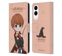 Head Case Designs Licenza Ufficiale Harry Potter Ron Weasley Deathly Hallows XXXVII Custodia Portafoglio in Pelle Compatibile con Samsung Galaxy S25 Edge