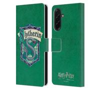 Head Case Designs Licenza Ufficiale Harry Potter Slytherin Cresta Sorcerer's Stone I Custodia Portafoglio in Pelle Compatibile con Samsung Galaxy A36 5G