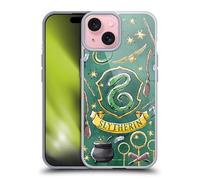 Head Case Designs Licenza Ufficiale Harry Potter Slytherin Modello Deathly Hallows XIII Custodia in Gel [Protezione di Grado Militare] Compatibile con Apple iPhone 15 E Compatibile con MagSafe