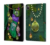 Head Case Designs Licenza Ufficiale Harry Potter Slytherin Ornamenti Natalizie Custodia Portafoglio in Pelle Compatibile con Apple iPad PRO 11 2020/2021 / 2022
